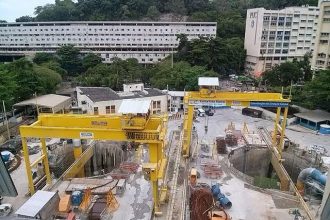 A estação Gávea com as obras paradas: para concluir as instalações, o governo do estado prorrogou a concessão à Metrô Rio por mais dez anos, e agora a empresa vai administrar o metrô do Rio até 2048