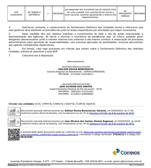 Correios vão fechar 16 agências no Estado do Rio 63 WhatsApp Image 2025 05 08 at 18.38.40