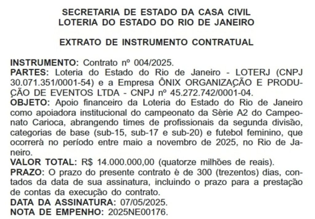 Sem licitação, Loterj vai apoiar segunda divisão do Cariocão com R$ 14 milhões 62 Sem licitação, Loterj vai apoiar segunda divisão do Cariocão com R$ 14 milhões