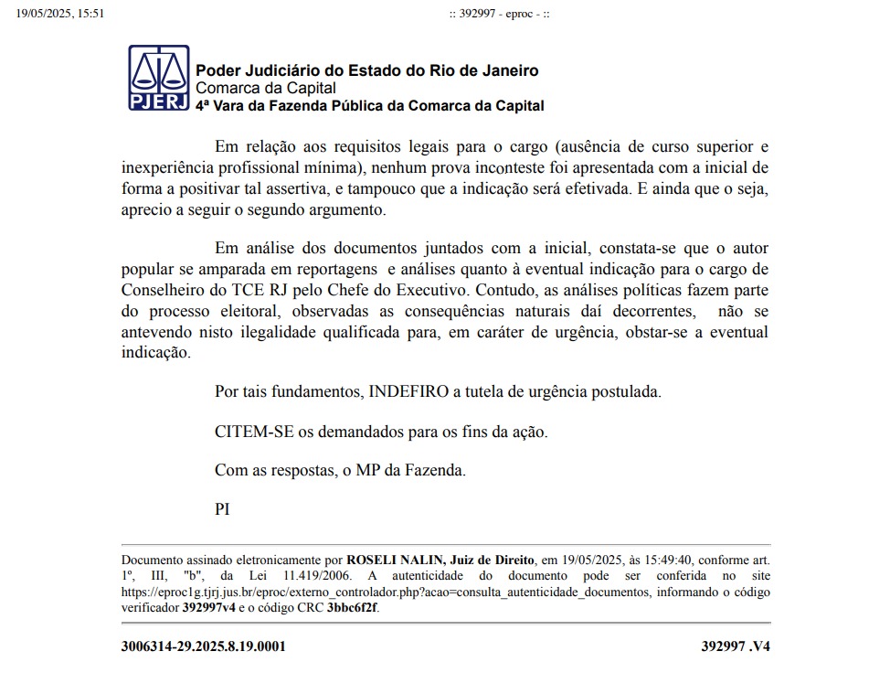 Justiça rejeita liminar para suspender indicação de Thiago Pampolha ao TCE 62 Justiça rejeita liminar para suspender indicação de Thiago Pampolha ao TCE