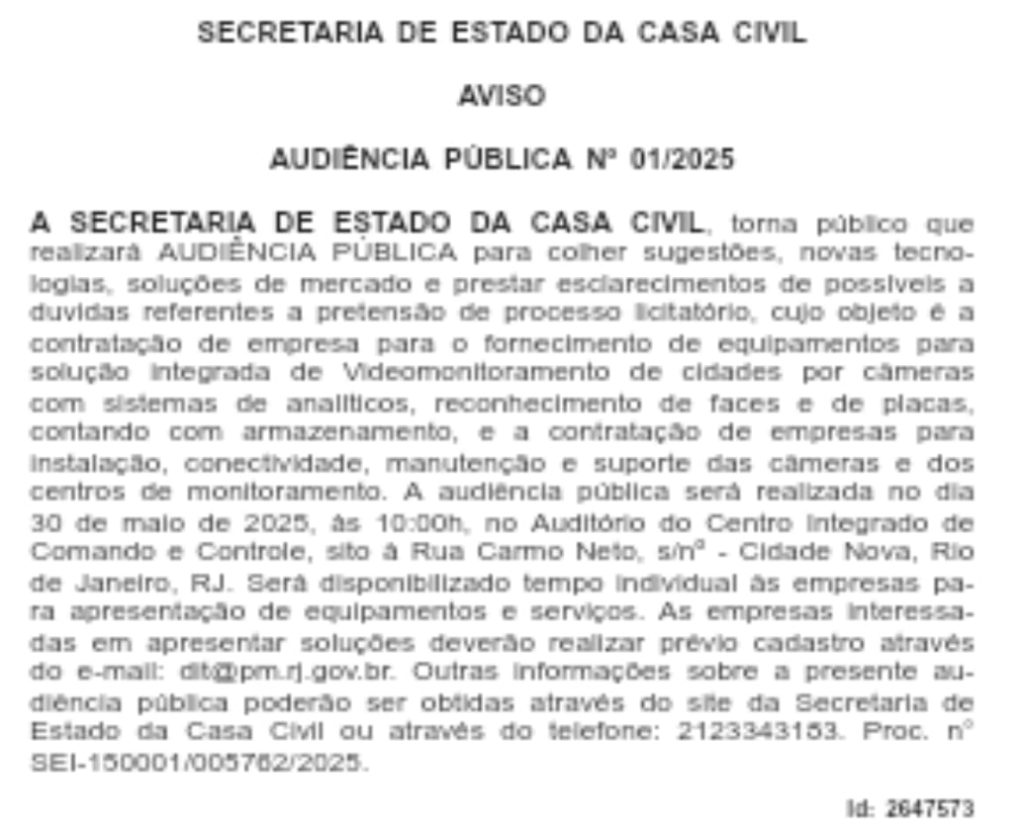 'BBB do Castro': governo estadual fará audiência para debater monitoramento por vídeo 62 WhatsApp Image 2025 05 21 at 15.06.22