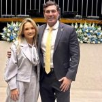 A vereadora Helena Vieira (PSD) e o irmão deputado federal Luciano Vieira (Republicanos): a moça vai colocar na rua sua pré-candidatura à presidência da Câmara ainda esta semana