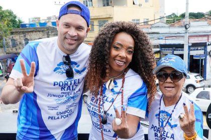 A chapa de Júnior Escafura, com NIlce Fran de vice, e a lendária porta-bandeira Vilma Nascimento como presidente de honra foi eleita para comandar a Portela neste domingo (25), numa eleição das mais disputadas da história da azul e branca de Madureira