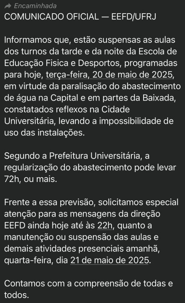 'Hoje tem aula?': a pergunta que não sai da boca dos alunos da UFRJ 62 WhatsApp Image 2025 05 28 at 13.46.43