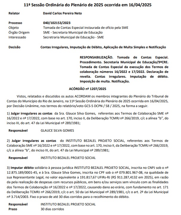 TCM multa em quase R$ 1 milhão instituto que tinha instrumento assinado com a Secretaria de Educação 62 WhatsApp Image 2025 05 30 at 15.47.01