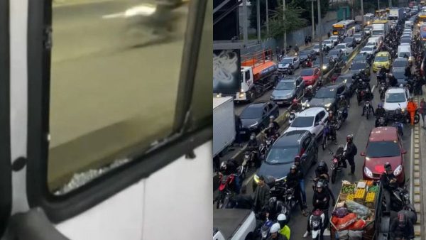 Ônibus são atingidos por disparos e deixam dois feridos na Av. Brasil e na Linha Vermelha