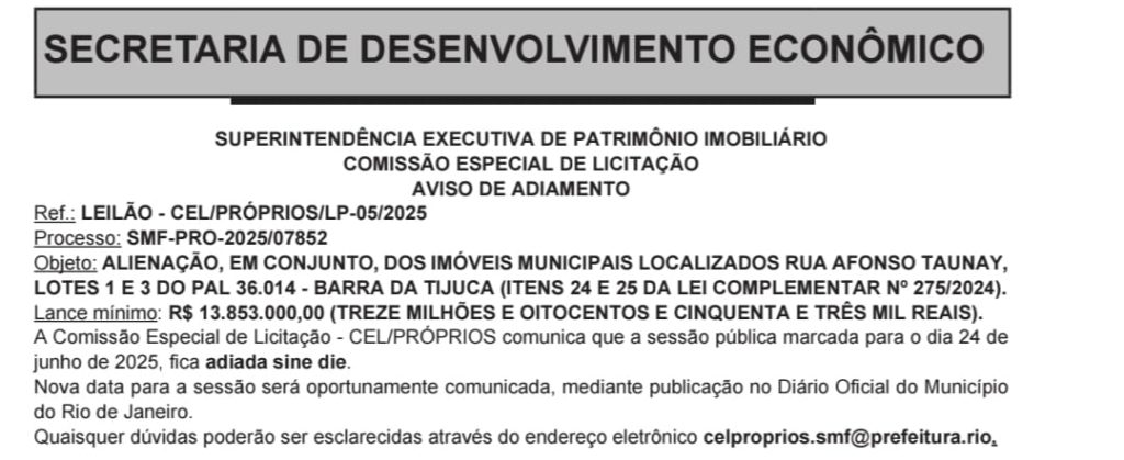 Martelado! Prefeitura coloca dois terrenos na Barra para leilão por R$ 35,4 milhões 62 WhatsApp Image 2025 06 04 at 10.10.42