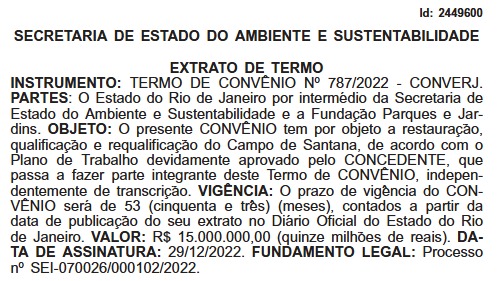 Paes diz recusar dinheiro do TCE, mas fez um convênio de R$ 15 milhões, com recursos do tribunal, para recuperar Campo de Santana 62 WhatsApp Image 2025 06 05 at 18.52.14