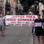 Manifestação pede justiça pela morte de jovem na favela Santo Amaro