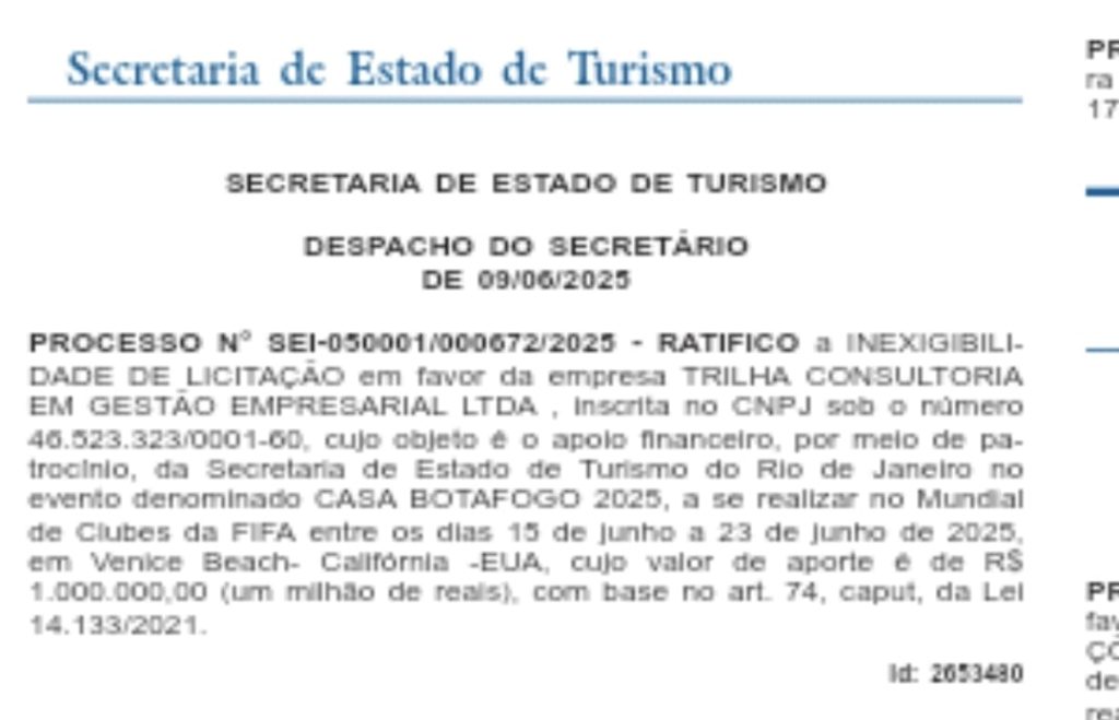 Os últimos serão os primeiros? Estado finalmente libera patrocínio para o Botafogo no Mundial 62 WhatsApp Image 2025 06 10 at 13.13.54