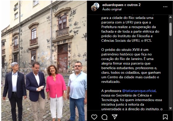 Reforma da fachada do Instituto de Filosofia da UFRJ, feita pela prefeitura, convive com atrasos e custos crescentes 62 WhatsApp Image 2025 06 13 at 18.20.19