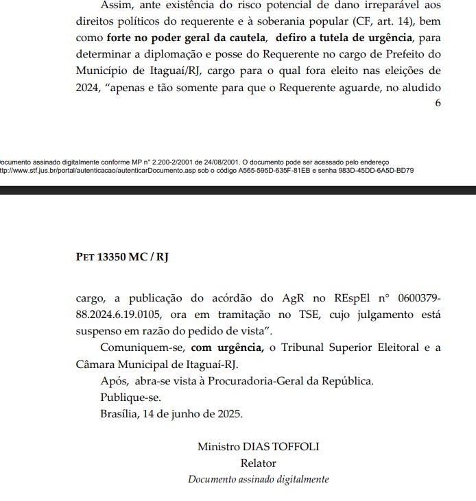 STF determina que Dr. Rubão tome posse como Prefeito de Itaguaí 62 WhatsApp Image 2025 06 16 at 12.47.46