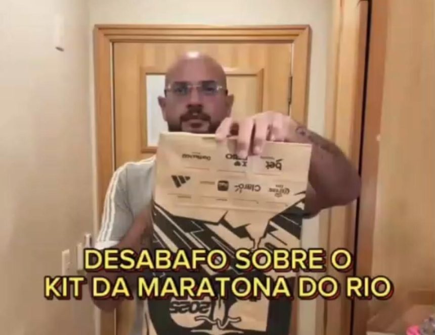 O influenciador digital Ni do Badoque foi às redes protestar contra o clima "tudo por dinheiro" da Maratona do Rio: filas e falta de medalhas entre os problemas da prova de rua mais famosa da cidade