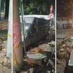 Muro desaba no Colégio de Aplicação da UFRJ, na Lagoa