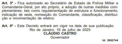 Governo do estado cria novo batalhão da Polícia Militar em São Gonçalo 63 Captura de tela 2025 07 17 085936