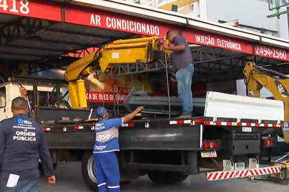 Parte de oficina irregular é demolida na Barra; dívida ultrapassa R$ 2 milhões