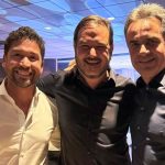 Patrick Correa com os padrinhos Antonio Rueda (União) e Ciro Nogueira (PP): ex-secretário deixa a Prefeitura do Rio e vai assumir um cargo no governo federal