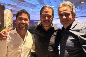 Patrick Correa com os padrinhos Antonio Rueda (União) e Ciro Nogueira (PP): ex-secretário deixa a Prefeitura do Rio e vai assumir um cargo no governo federal