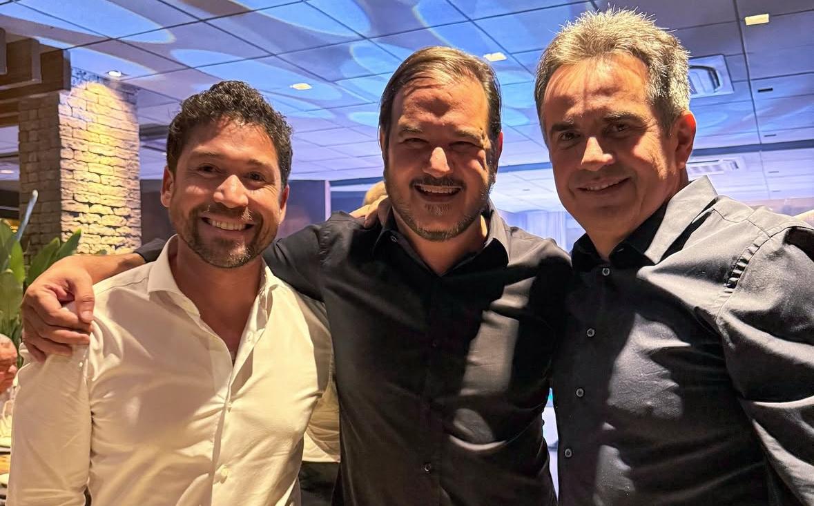 Patrick Correa com os padrinhos Antonio Rueda (União) e Ciro Nogueira (PP): ex-secretário deixa a Prefeitura do Rio e vai assumir um cargo no governo federal