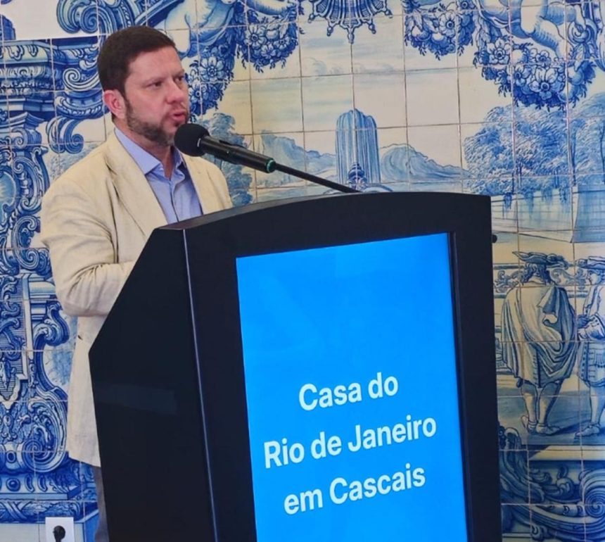 Gilmarpalooza 2025: o secretário-chefe da Casa Civil, Nicola Miccione, inaugura a Casa do Rio em Cascais, mostrando que o estado está para lá de representado no evento, em Lisboa