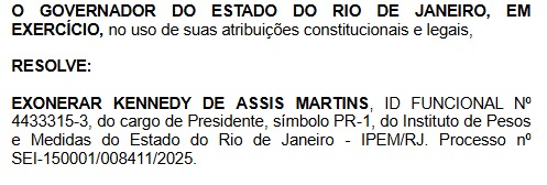 Bacellar também exonera presidente do Ipem, indicado por Dionísio Lins 62 WhatsApp Image 2025 07 03 at 17.06.58