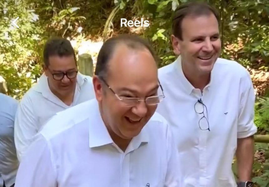 Pastor Everaldo, vice-presidente nacional do Podemos, e o prefeito Eduardo Paes, do PSD: na pré-campanha do alcaide a governador, o apoio de Everaldo tem peso de ouro
