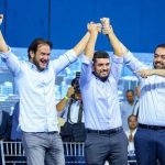 Líder da Federação União Progressista, Antonio Rueda, na foto com Rodrigo Bacellar e Cláudio Castro, abre as portas do seu partido para o governador do Rio