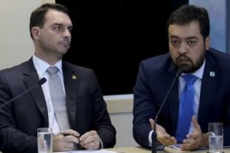 Flávio Bolsonaro e Cláudio Castro: encontro marcado para esta quarta-feira (16) será decisivo para a candidatura do governador ao Senado