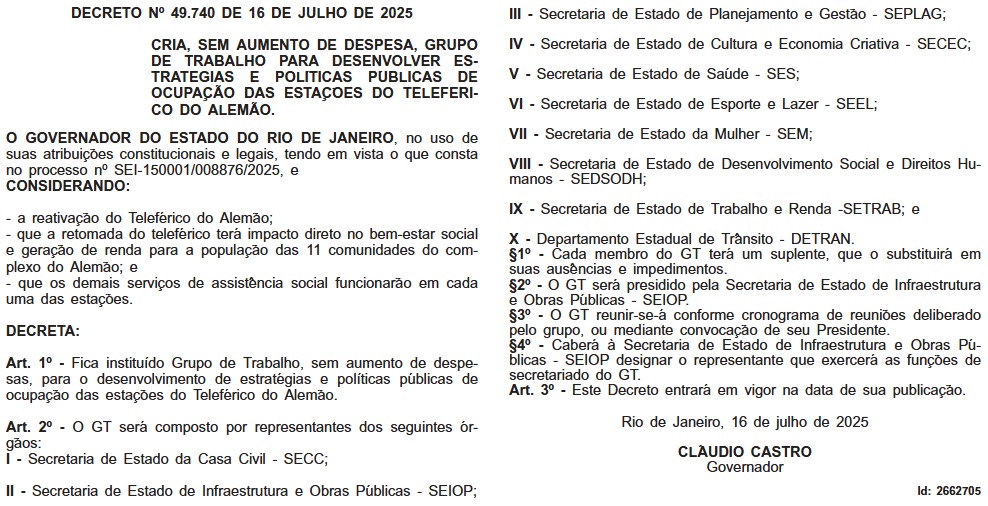 Teleférico do Alemão: grupo de trabalho vai debater ocupação de estações 62 WhatsApp Image 2025 07 16 at 18.47.57