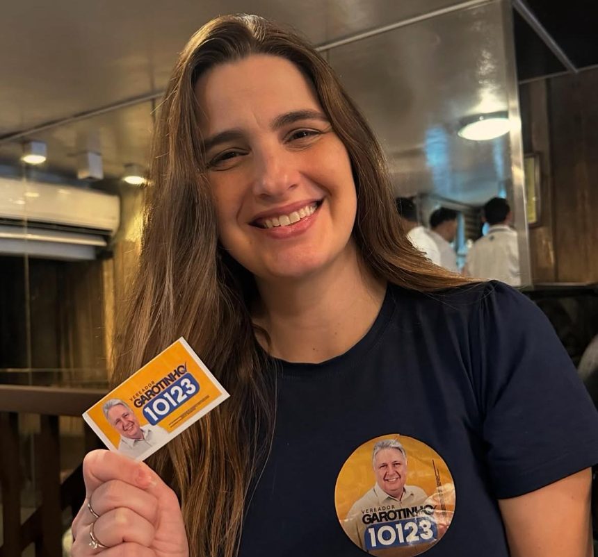 Clarissa Garotinho, em campanha pelo pai, Anthony Garotinho, em 2024: a moça fechou com o Republicanos e vai disputar a eleição no ano que vem