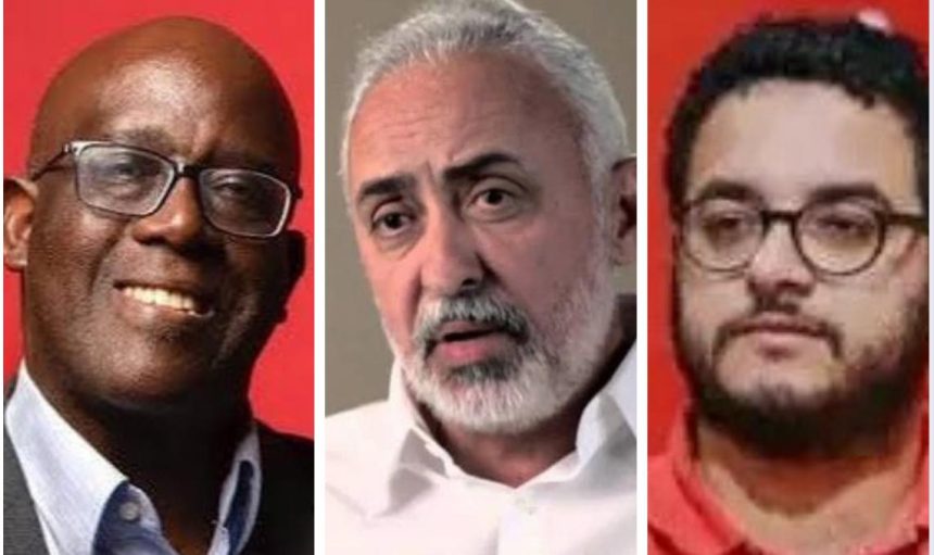 Edson Santos, Adilson Pires e Diego Zeidan: eleição do filho de Washington Quaquá para a presidência do PT no Rio vai provocar mudanças na composição do partido no primeiro escalão da Prefeitura do Rio