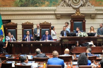 Eduardo Paes na Câmara do Rio: para marcar o início do semestre legislativo, desta vez, o prefeito preferiu fazer um almoço no Palácio da Cidade