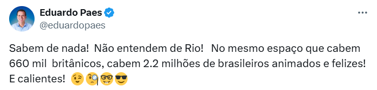 Paes ironiza BBC sobre público de Lady Gaga em Copacabana: 'Carioca fica colado no outro' 63 image 5