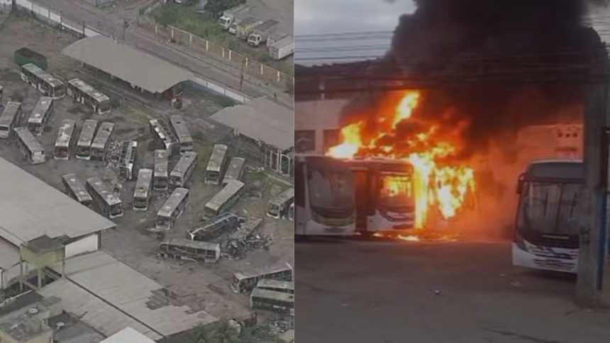 Incêndio destrói ao menos 40 ônibus em garagem na Zona Norte do Rio; veja o vídeo