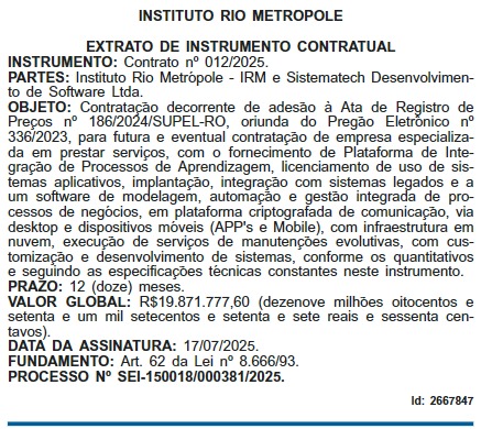 Ostentação digital: Rio Metrópole vai gastar R$ 19,8 milhões em 'plataforma de aprendizagem' 62 Ostentação digital: Rio Metrópole vai gastar R$ 19,8 milhões em 'plataforma de aprendizagem'