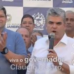 Washington Reis discursa em Santo Antônio de Pádua, na recepção ao governador Cláudio Castro: só elogios