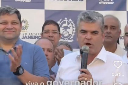 Washington Reis discursa em Santo Antônio de Pádua, na recepção ao governador Cláudio Castro: só elogios
