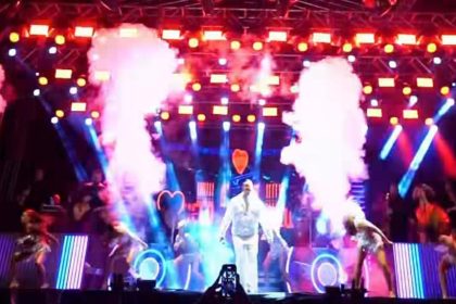 Show de Belo na Expo Campos no último domingo: deputado estadual exigiu entrar em camarote, alegando que iria "fiscalizar" o evento