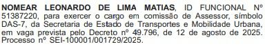 Ex-presidente do Detro, indicado pela família Reis, é renomeado no estado; agora como assessor na Secretaria de Transportes 62 WhatsApp Image 2025 08 13 at 13.27.38