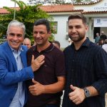 O secretário nacional de Assuntos Parlamentares, André Ceciliano (à esquerda), o prefeito de Italva e presidente do Consórcio de Municípios do Norte e Noroeste Fluminense, Leo Pelanca (PL), e Wladimir Garotinho (PP), de Campos: região forma comissão para discutir o veto do presidente Lula (PT) ao projeto do semiárido