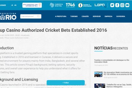 Propaganda de cassino online surge no site da Prefeitura do Rio