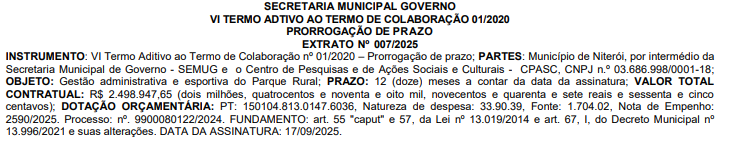 Prefeitura de Niterói prorroga contrato de R$ 2,4 milhões para gestão do Parque Rural 62 Captura de tela 2025 09 21 111120