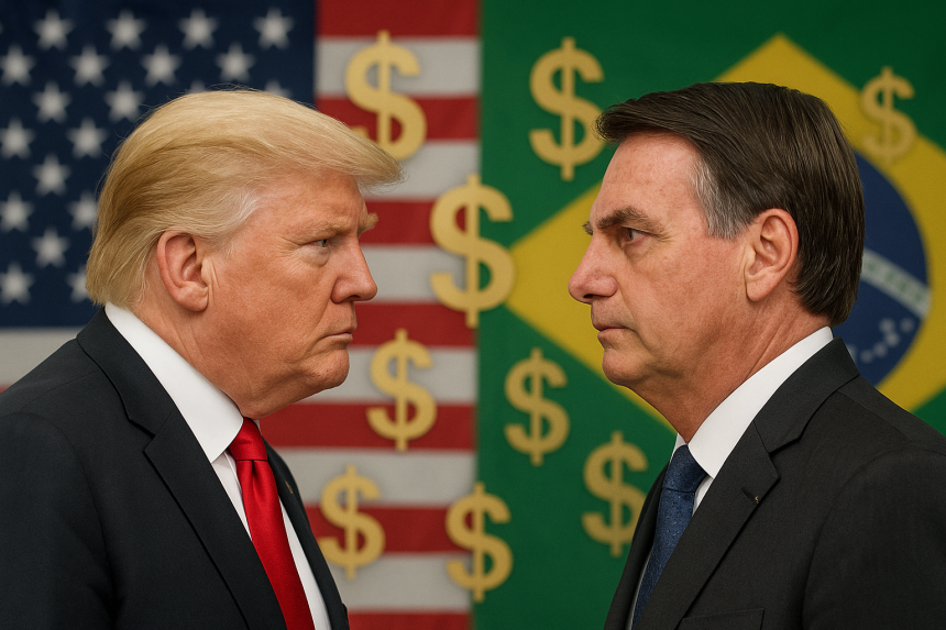 Donald Trump impôs um tarifaço ao Brasil, mas não é por amizade a Jair Bolsonaro