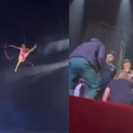 Artista de circo despenca durante acrobacia aérea em Miracema; veja o vídeo