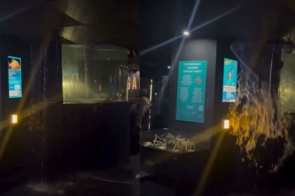 Vazamento de tanque no AquaRio assusta visitantes; veja o vídeo