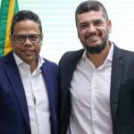 Encontro registrado nas redes sociais: o presidente do Republicanos, Luís Carlos Gomes, reafirma o apoio ao presidente da Assembleia Legislativa, Rodrigo Bacellar (União) e pede as vagas para a disputa ao Senado se o PL desistir da aliança
