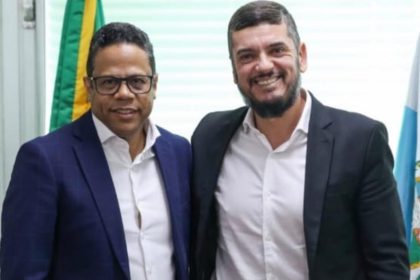 Encontro registrado nas redes sociais: o presidente do Republicanos, Luís Carlos Gomes, reafirma o apoio ao presidente da Assembleia Legislativa, Rodrigo Bacellar (União) e pede as vagas para a disputa ao Senado se o PL desistir da aliança