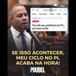 Aproximação de Paes com PL causa revolta e deputado ameaça deixar partido 82 Deputado Poubel ameaçou deixar o PL se o partido caminhar com Eduardo Paes (PSD nas eleições para o governo do estado em 2026