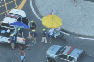 Agentes da prefeitura são atacados por ambulantes ilegais durante ação em Copacabana