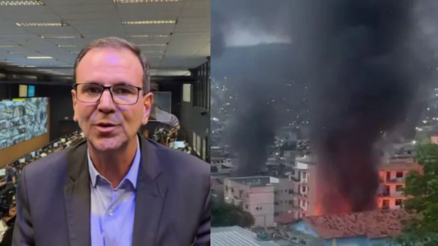 Paes comenta dia de violência no Rio e afirma que a cidade 'não vai ficar refém de grupos criminosos' 61 Paes comenta dia de violência no Rio e afirma que a cidade 'não vai ficar refém de grupos criminosos'